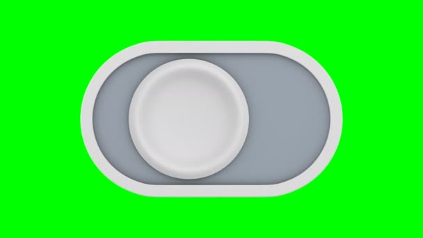 绿色背景上的按钮 孤立的3D插图 — 图库视频影像