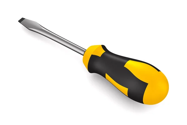 Screwdriver White Background Isolated Illustration — Stock Photo, Image