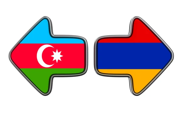 Förhållandet Mellan Azerbajdzjan Och Armenien Vit Bakgrund Isolerad Illustration — Stockfoto