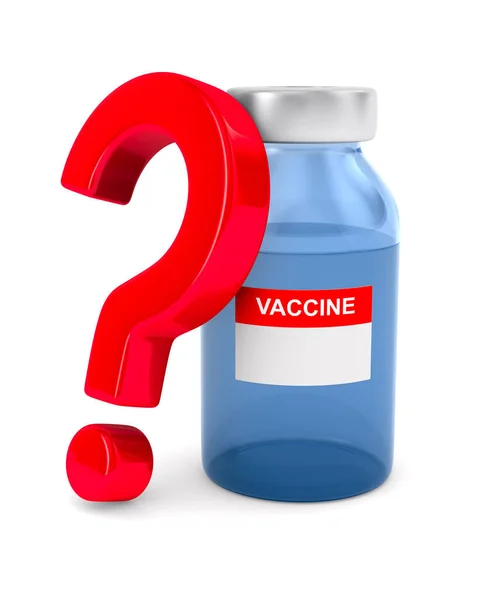 Otázky Vakcíny Bílém Pozadí Izolovaná Ilustrace — Stock fotografie