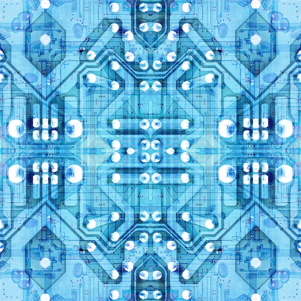 Abstract pattern with circuit board electronic elements. — Stock Photo, Image