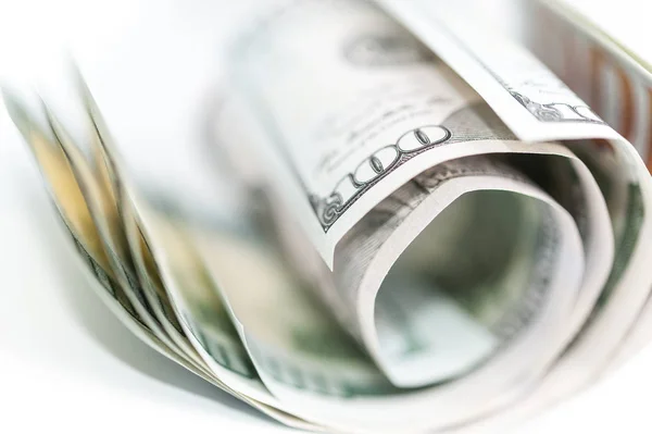 Close-Up Nézd amerikai dollár milliokról pénzt. Pénzügyi és üzleti koncepció. Sekély mélység-ból mező. — Stock Fotó