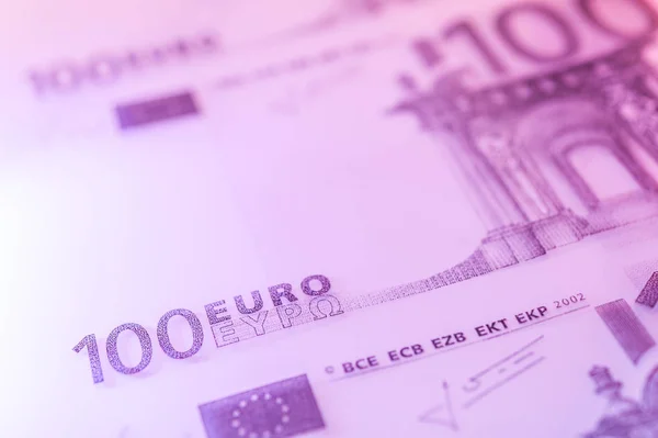 Closeup nakit para euro faturaları arka plan bakış. Finans ve iş tema. Sığ derinlik-in tarla — Stok fotoğraf