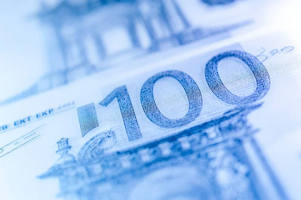 Detailní Pohled Hotovostní Peníze Eura Bude Fakturovat Pozadí Finanční Obchodní — Stock fotografie
