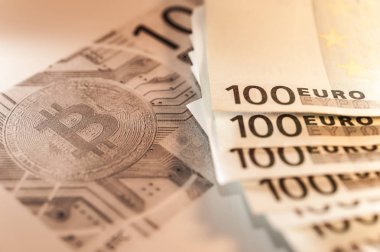 Ekonomi eğilimleri sanal dijital para arka plan.