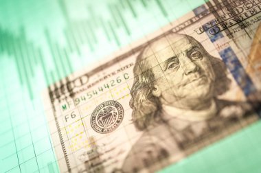 Borsa verileri veya grafik ve mum grafik Doları banknot üzerinde ticaret forex.