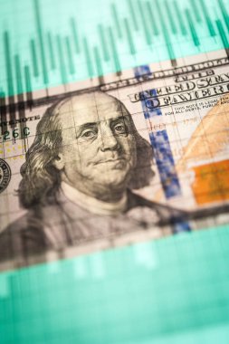 Borsa verileri veya grafik ve mum grafik Doları banknot üzerinde ticaret forex.