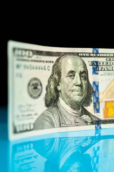 Closeup view of cash money dollars bills background. Finance and business theme. — Stock Photo, Image