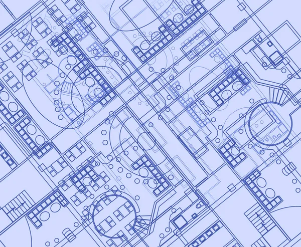 建筑背景与技术图纸。蓝图规划纹理。建筑项目的绘图部分. — 图库照片