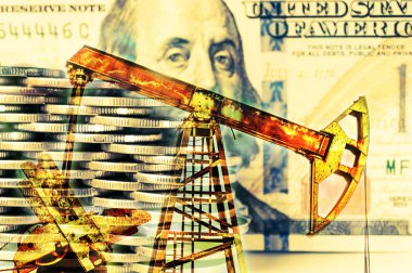 Petrol ve gaz endüstrisi, iş ve finansal arka plan. Madencilik, petrol rafinerisi sanayi ve borsa konsepti.