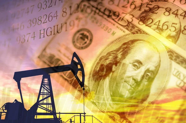 石油和天然气行业、商业和金融背景。矿业、炼油行业与股票市场概念. — 图库照片