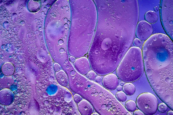 Bolhas de tinta de óleo coloridas e gotas. Modelo abstrato fundo textura mista. Papel de parede padrão . — Fotografia de Stock