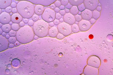 Renkli yağ mürekkep kabarcıklar ve damla. Soyut şablon karma doku arka plan. Duvar kağıdı deseni.