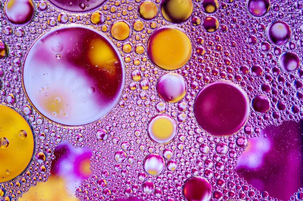 カラフルなオイルインクの泡と滴。抽象テンプレートテクスチャの背景を混合します。壁紙パターン. — ストック写真