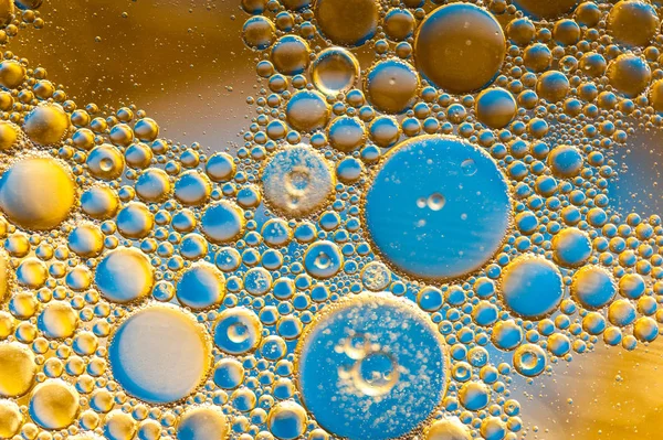 Colourful oil ink bubbles and drops. Abstract template mixed texture background. Wallpaper pattern. — Stock Photo, Image