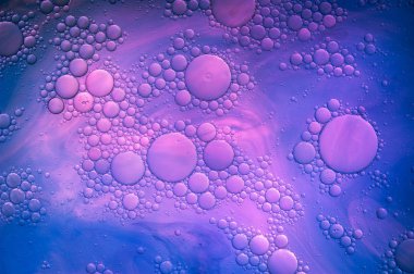 Renkli yağ mürekkep kabarcıklar ve damla. Soyut şablon karma doku arka plan. Duvar kağıdı deseni.