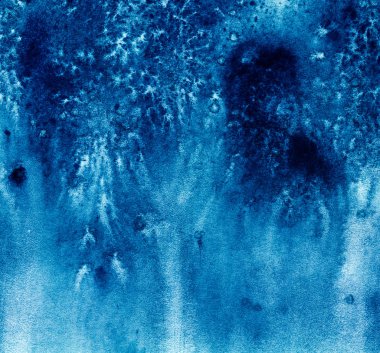 Su sıçramalarına ile mavi suluboya arka plan