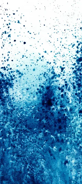 Abstract Blue Stains White Background Watercolor Illustration — Stock Photo, Image