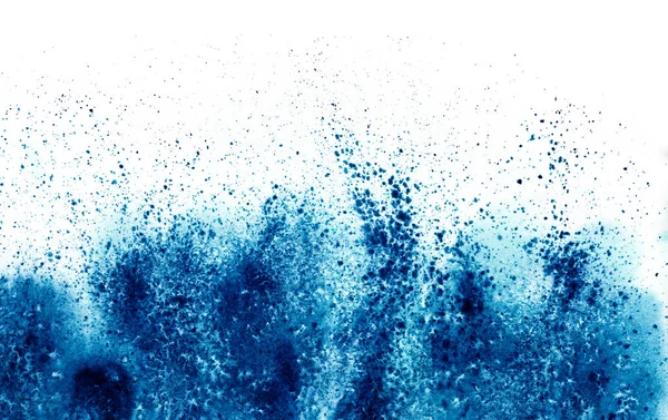 Manchas Azules Abstractas Sobre Fondo Blanco Ilustración Acuarela —  Fotos de Stock