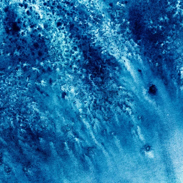 Blue Watercolor Background Splashes — Stock Photo, Image