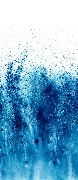 Abstract Blue Watercolor Paper Background Copy Space — Stock Photo, Image