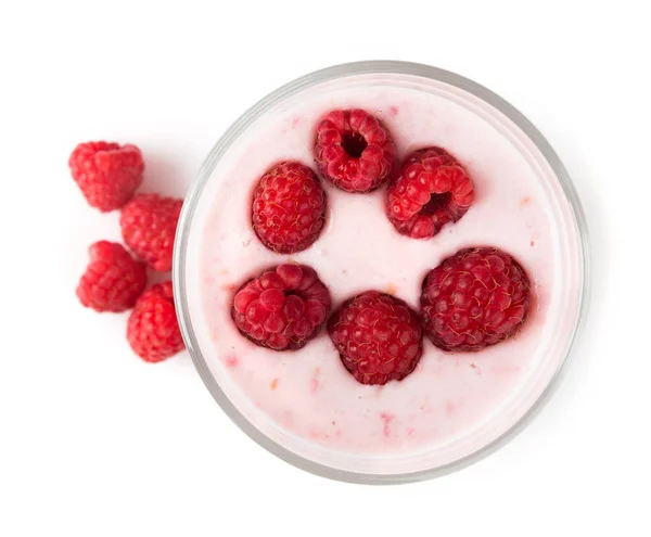 Smoothie Raspberries Isolated White Background — Stock Photo, Image