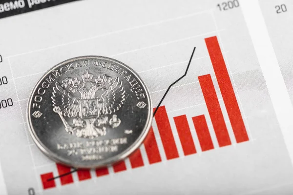 Ruble Exchange Rate International Stock Exchanges — Stock Photo, Image