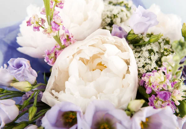 White Peony Floral Bouquet — Stock Photo, Image