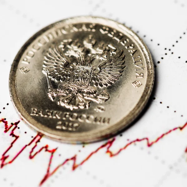 国际证券交易所的卢布汇率 — 图库照片