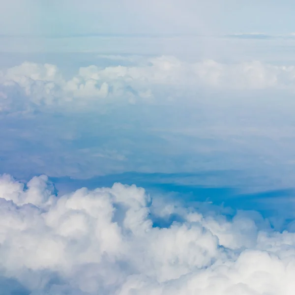 Aerial View White Fluffy Cloud — Stock Photo, Image