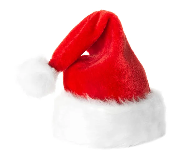 Santa Claus Red Hat Isolated White Background — Stock Photo, Image