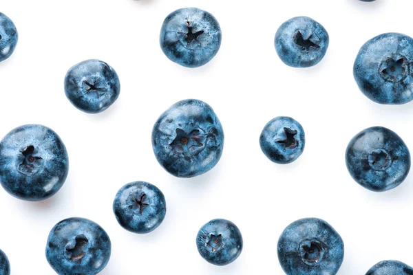 Leckere Blaubeeren Isoliert Auf Weißem Hintergrund Blaubeeren Sind Antioxidatives Bio — Stockfoto