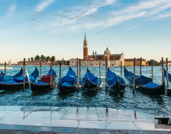 Venetië Panorama Panoramisch Stadsgezicht Beeld Van Venetië Tijdens Zonsondergang — Stockfoto