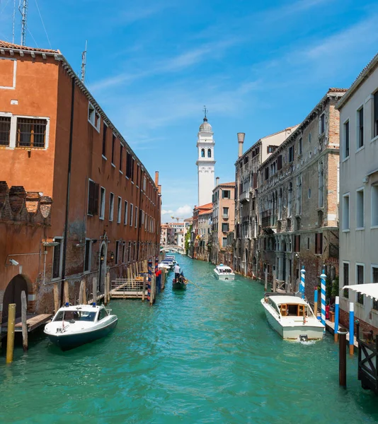 威尼斯全景市容 San Giorgio Dei 订造水运河和教堂的钟楼 意大利欧洲 — 图库照片