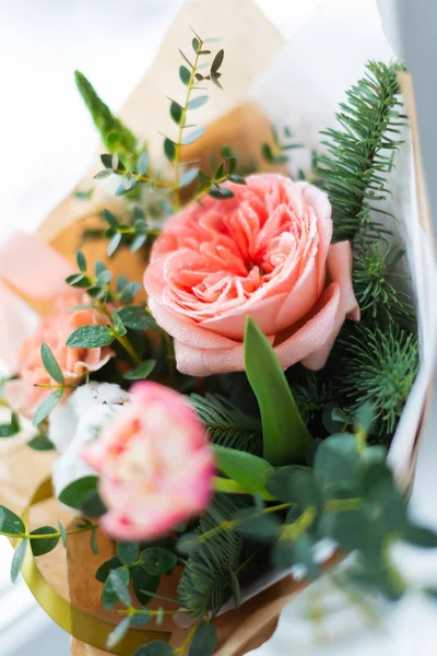 Pink Rose Floral Bouquet — Stock Photo, Image