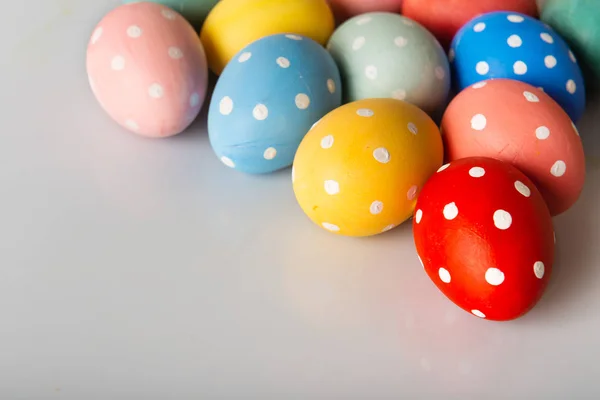 Painted Easter Eggs White — Stock Photo, Image