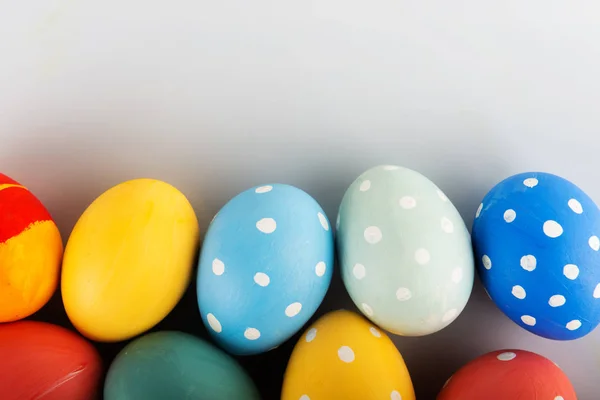 Huevos Pascua Pintados Blanco —  Fotos de Stock