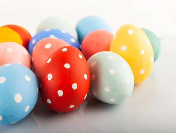 Painted Easter Eggs White — Stock Photo, Image