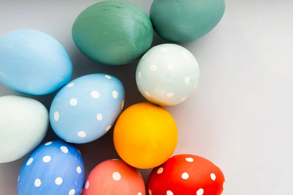 Painted Easter Eggs White — Stock Photo, Image