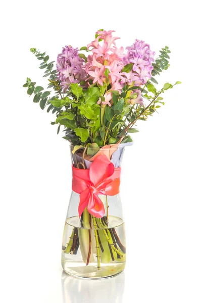 Boquet avec jacinthes roses Photos De Stock Libres De Droits