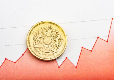 Rate of the pound sterling  clipart