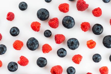 Taze yaban mersini ve ahududu, üst vie