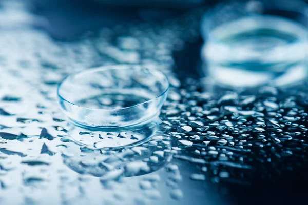 Two contact lenses with reflection — Stock Photo, Image