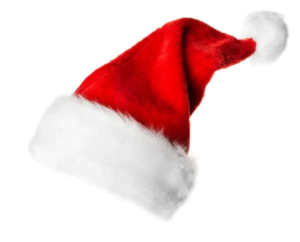 Santa claus röd hatt isolerade — Stockfoto