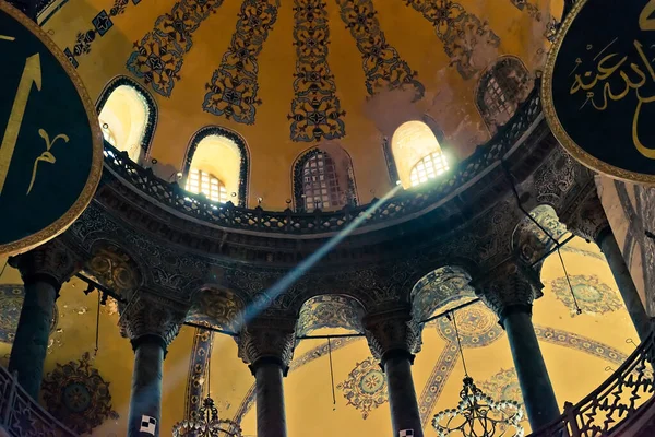 Hagia Sophia Belseje Isztambul Törökország Legnagyobb Bizánci Kulturális Emlékműve — Stock Fotó