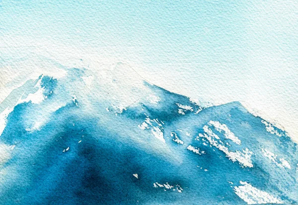 Blue Mountains Aquarelle Sécher Main — Photo