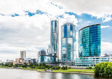 Yekaterinburg City rıhtımının manzarası. 202