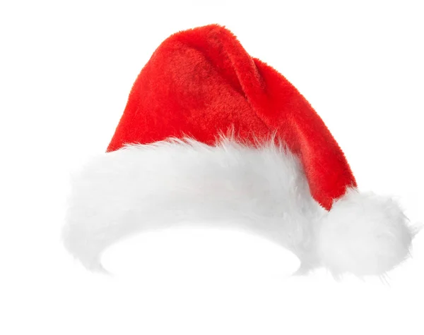 Santa Claus Red Hat Isolated White Backgroun — Stock Photo, Image