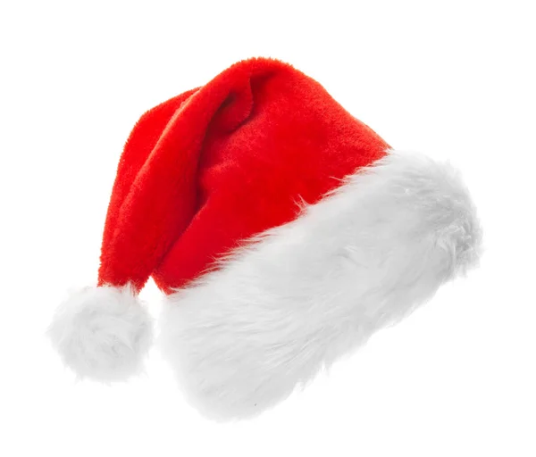 Santa Claus Rød Hat Isoleret Hvid Baggrund Stock-foto