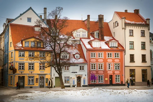 Gamla gatan i riga, Lettland — Stockfoto